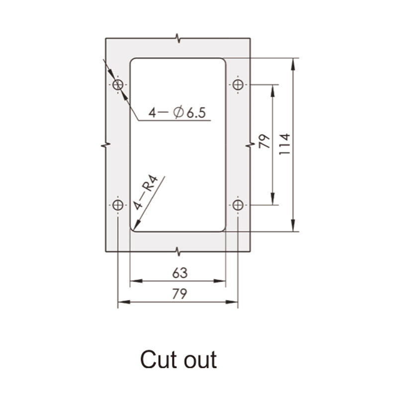 Cerraduras industriales de panel de acero inoxidable MS866-7A sin cerradura