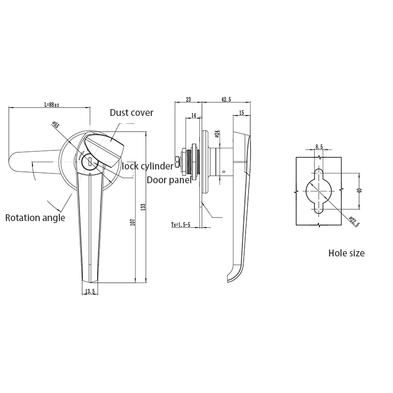 Cerraduras industriales protectoras de acero inoxidable de MS317-3B 620g