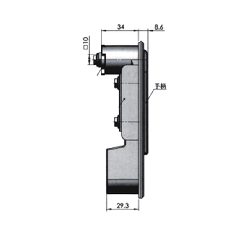 DS818-1 Cerraduras pasivas con llave electrónica de apertura rápida y manija