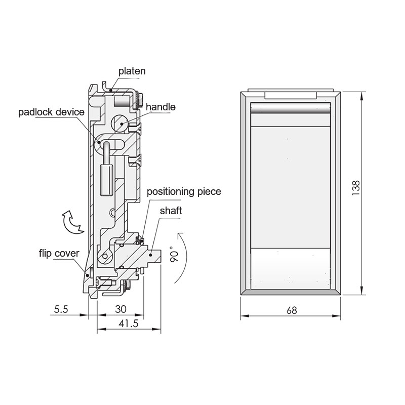 Cerraduras de transformador electrónico pasivo tipo caja impermeable DS888-2