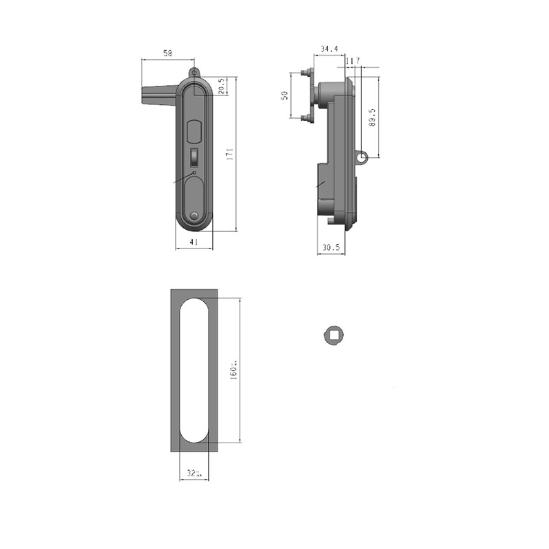 Cerraduras electrónicas activas del cilindro de cerradura electrónica DS864-2P-1A con gancho