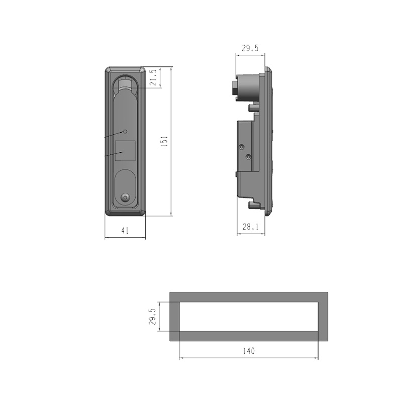 DS712-6 Desbloqueo con llave electrónica Cerraduras electrónicas activas