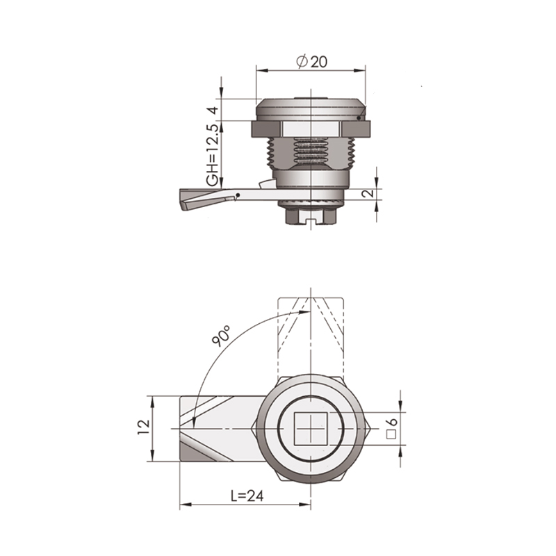 DS818-1 Cerraduras pasivas con llave electrónica de apertura rápida y manija