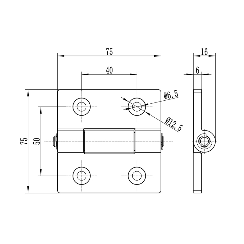 CL200-2 290g Soldadura en ambos extremos Bisagras de acero inoxidable