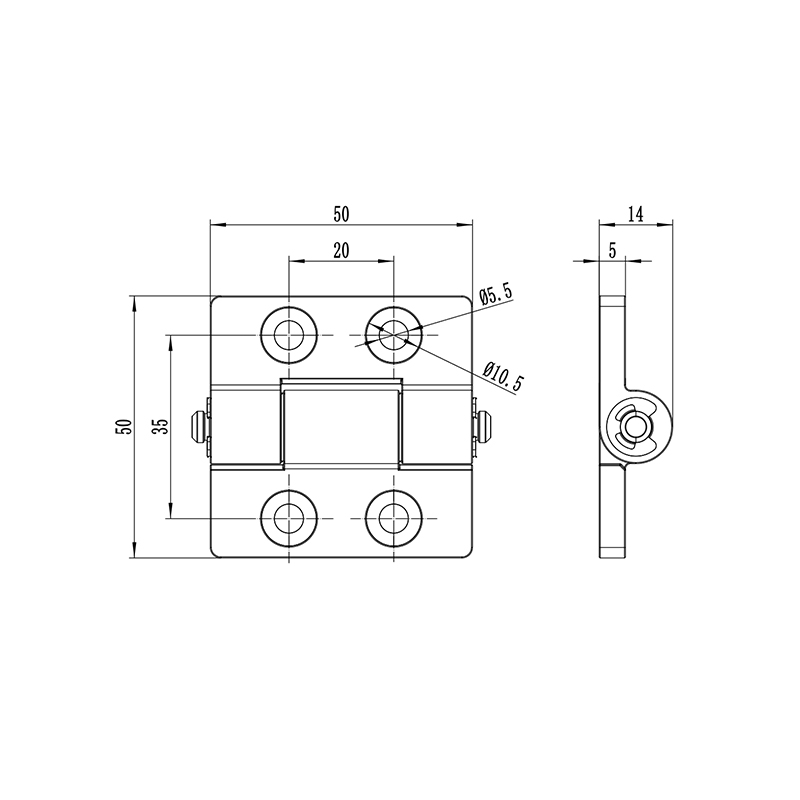 CL200-4 110g Soldadura en ambos extremos Bisagras de acero inoxidable