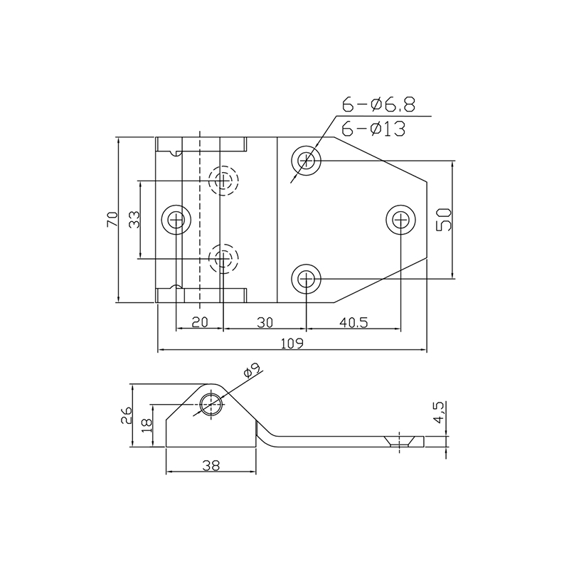 CL121-5 Bisagras totalmente de acero inoxidable con superficie cepillada