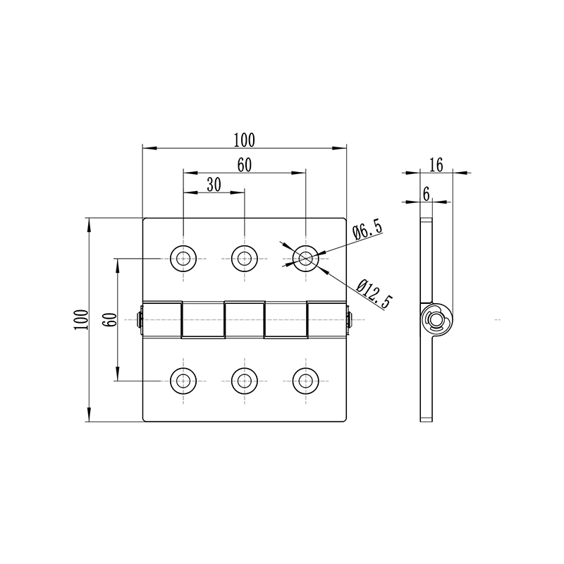 CL200-1 480g que suelda en ambos extremos bisagras de acero inoxidable