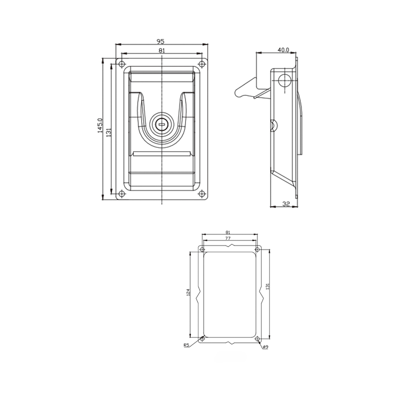 Cerraduras de panel con perno prisionero de soldadura tipo impacto MS866-8-2E