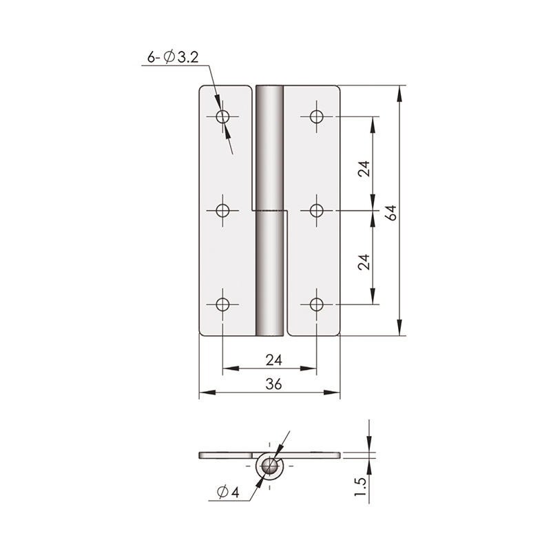 CL253-7 45g 400lot Bisagras de acero inoxidable para pulido de espejos