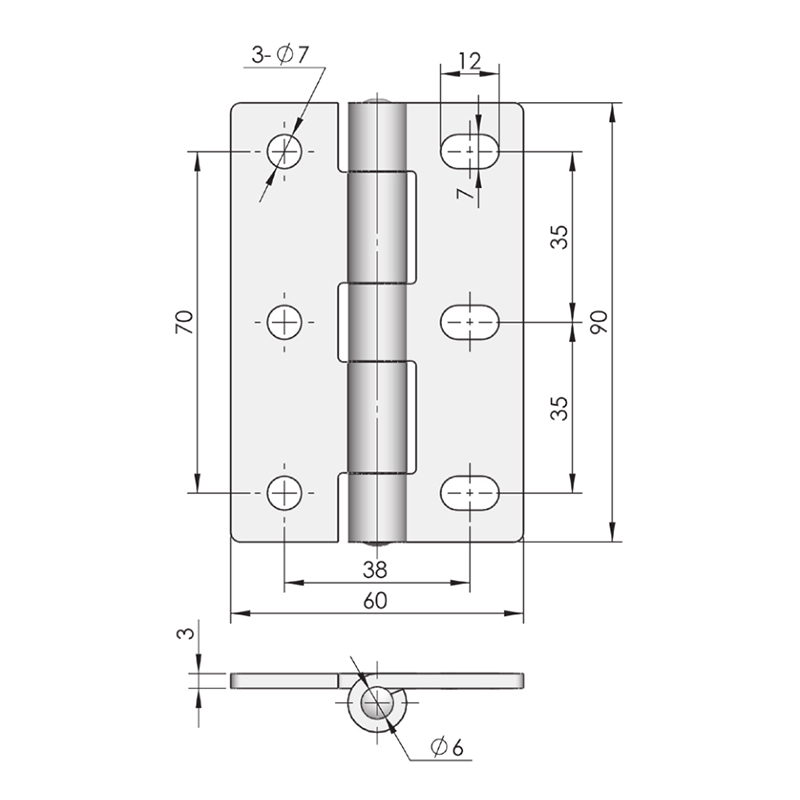 CL253-3 165g 120lot Bisagras de acero inoxidable para pulido de espejos