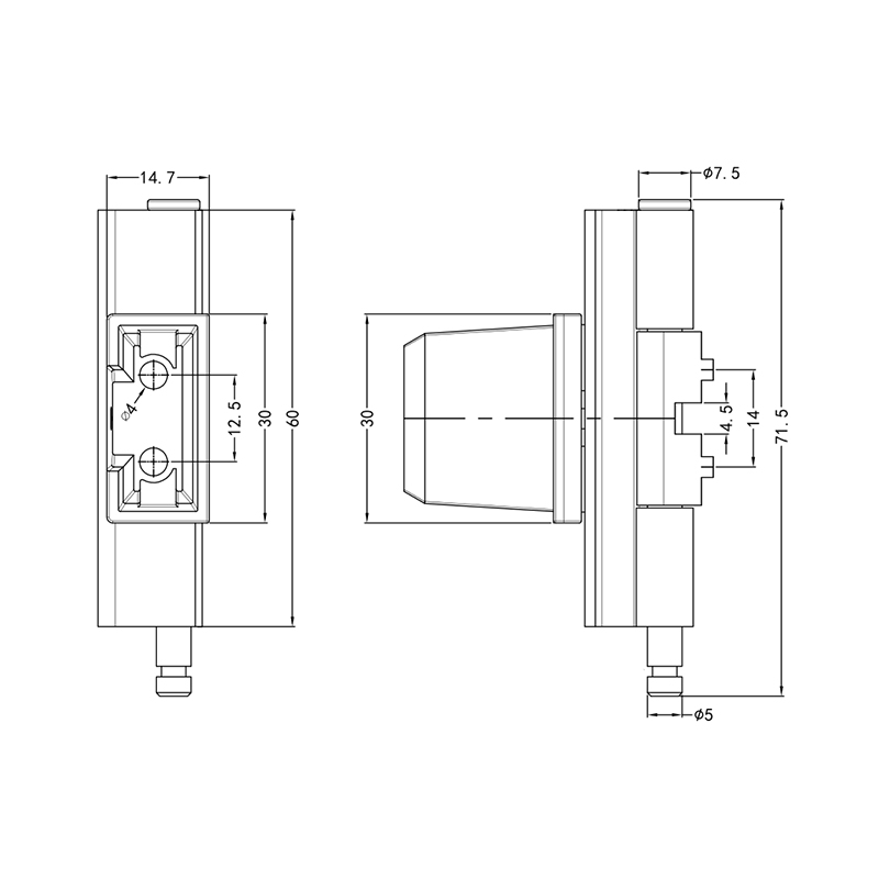 AE-1F Bisagra de caja incorporada de acero al carbono, hierro (galvanizado blanco), pasador