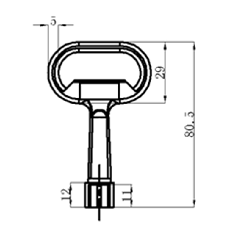 Accesorios de cerradura industrial con llave de herramienta octogonal K12