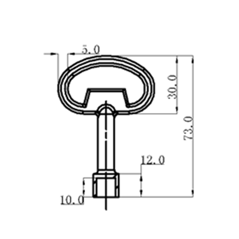 Llave de herramienta industrial K7 de 30 mm de longitud de mango