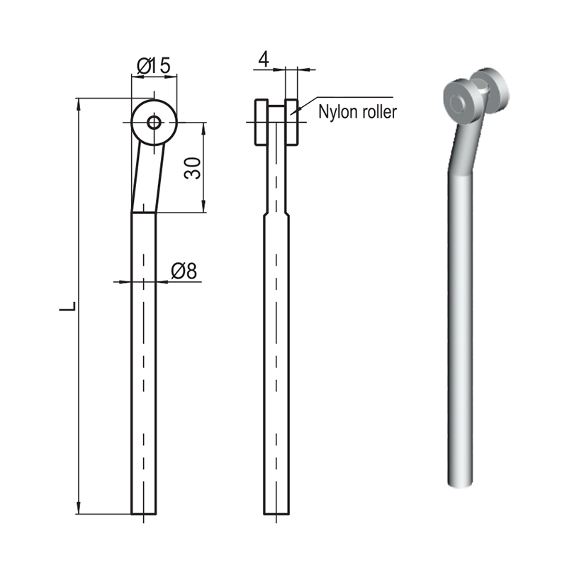 Accesorios de bloqueo de biela con rodillo de nailon LG001