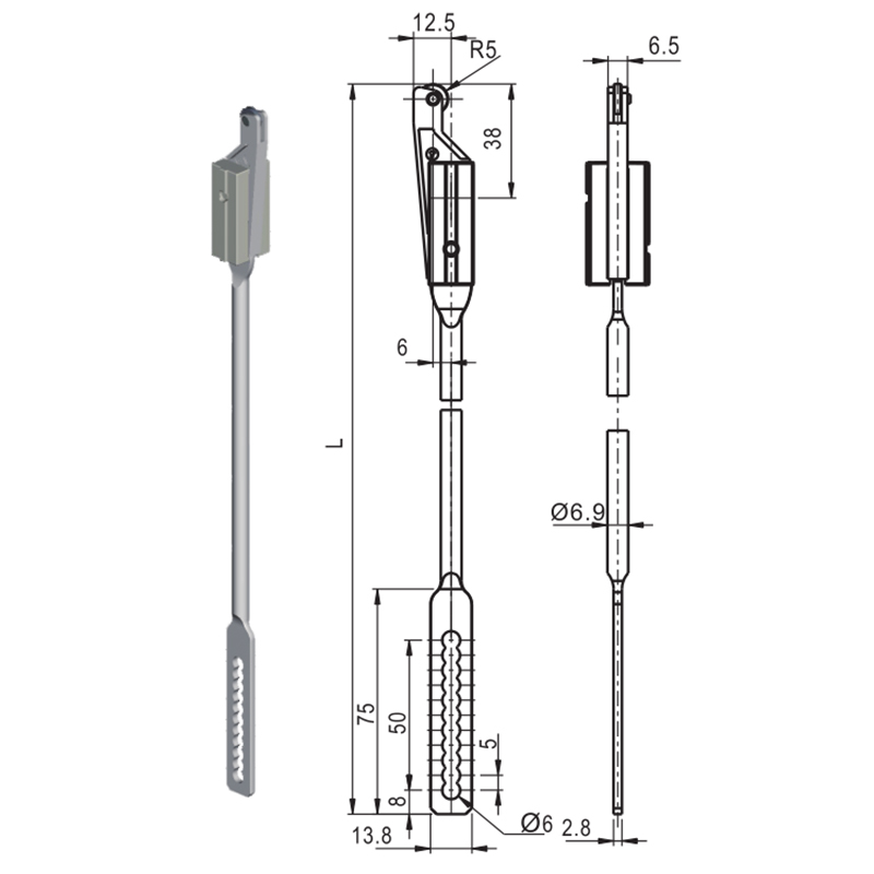 Accesorios de cerradura industrial de biela LG002-2