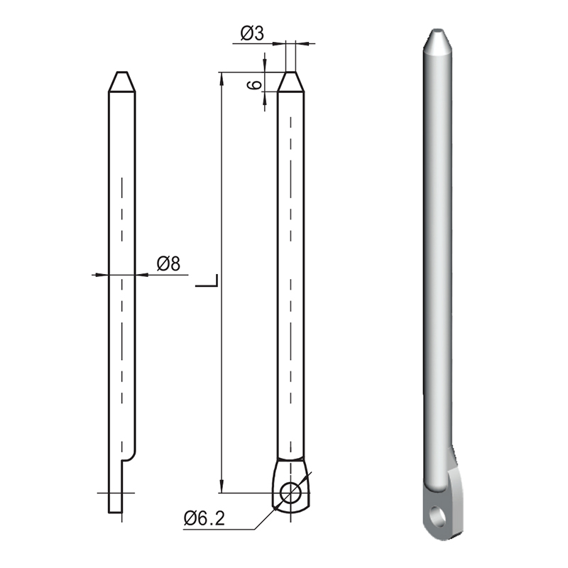 Accesorios de biela industrial con rodillo de nailon LG007-A