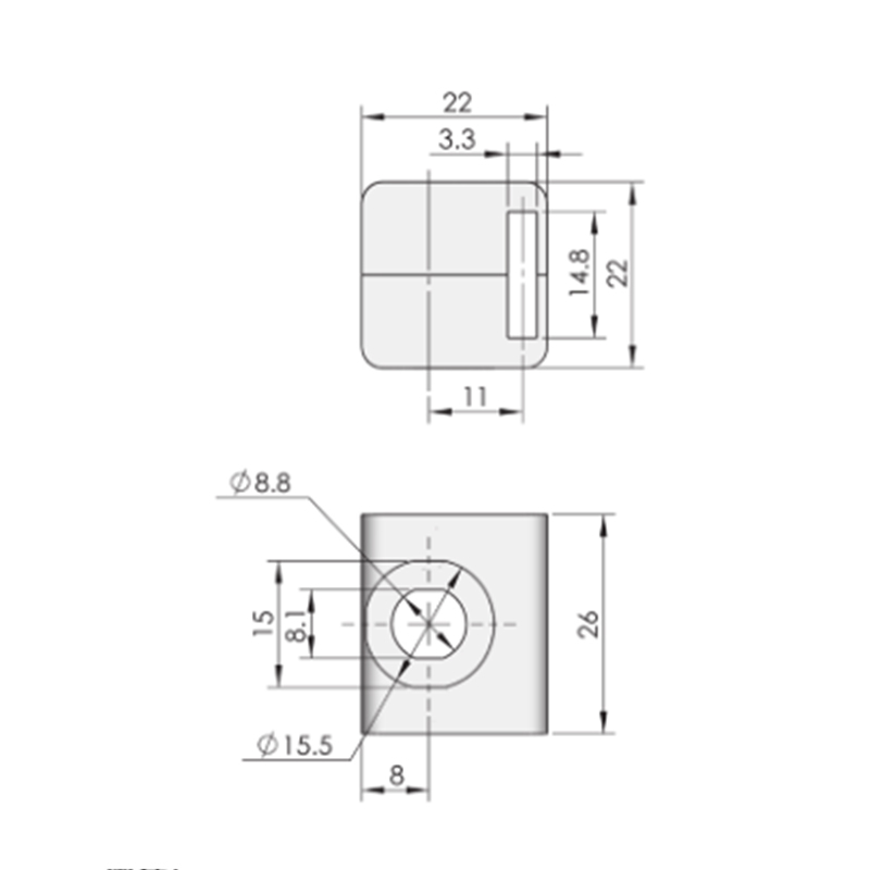 Accesorio de biela de fijación de tornillo de columna de soldadura RG001-3 M6×22