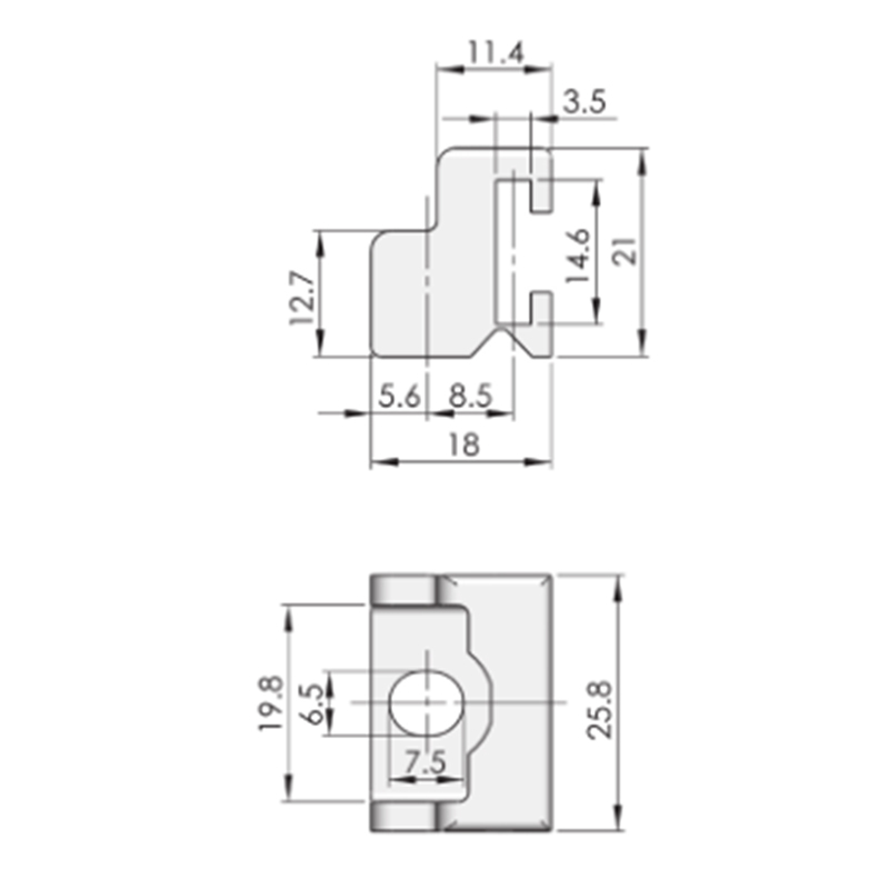 Accesorio de biela de material de nailon RG001-8