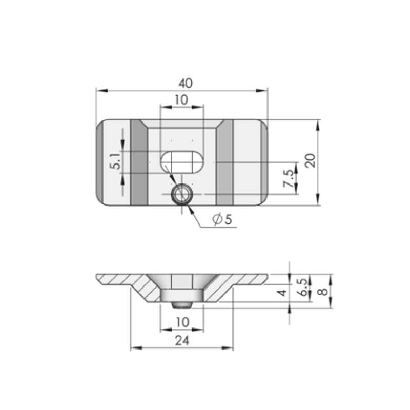 Accesorio de biela galvanizado RG006-1 ZDC conector de biela