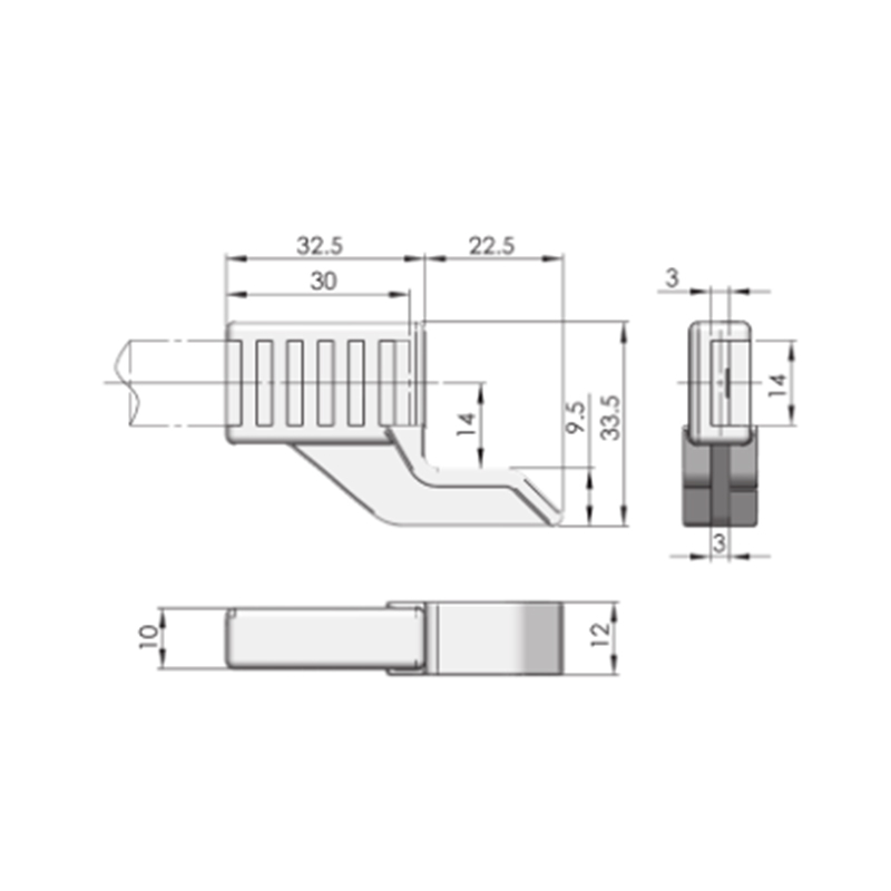 RG015 Adecuado para accesorio de biela plano 3 × 14