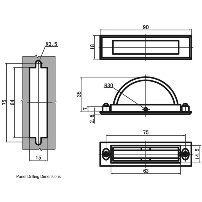 Manija de puerta industrial de material de aleación de zinc LS501-3